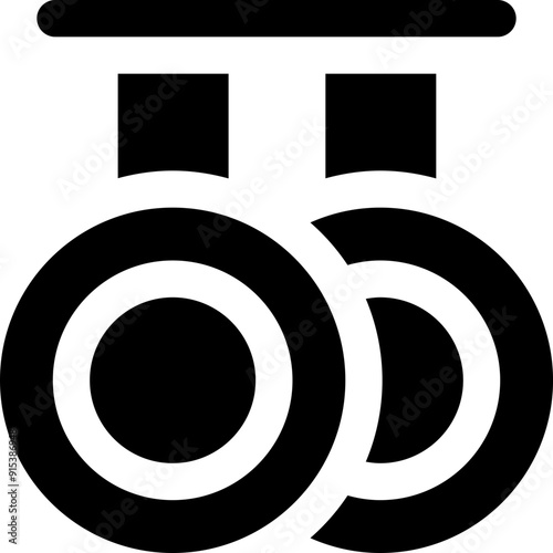 gymnastic rings icon. vector glyph icon for your website, mobile, presentation, and logo design.