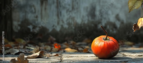 A persimmon that has landed...