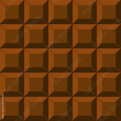 Tableau sur toile Brown background, dark chocolate wallpaper, texture of chocolate swirling in a p