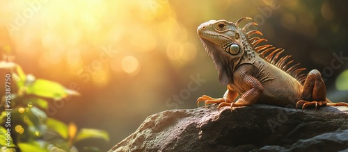 Mexican Iguana sunbathing o...