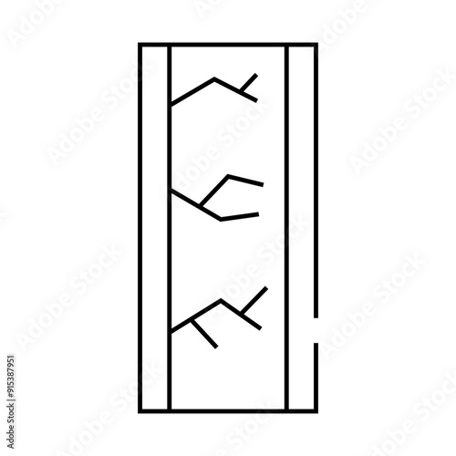 waterproof wall layers line icon vector. waterproof wall layers sign. isolated contour symbol black illustration