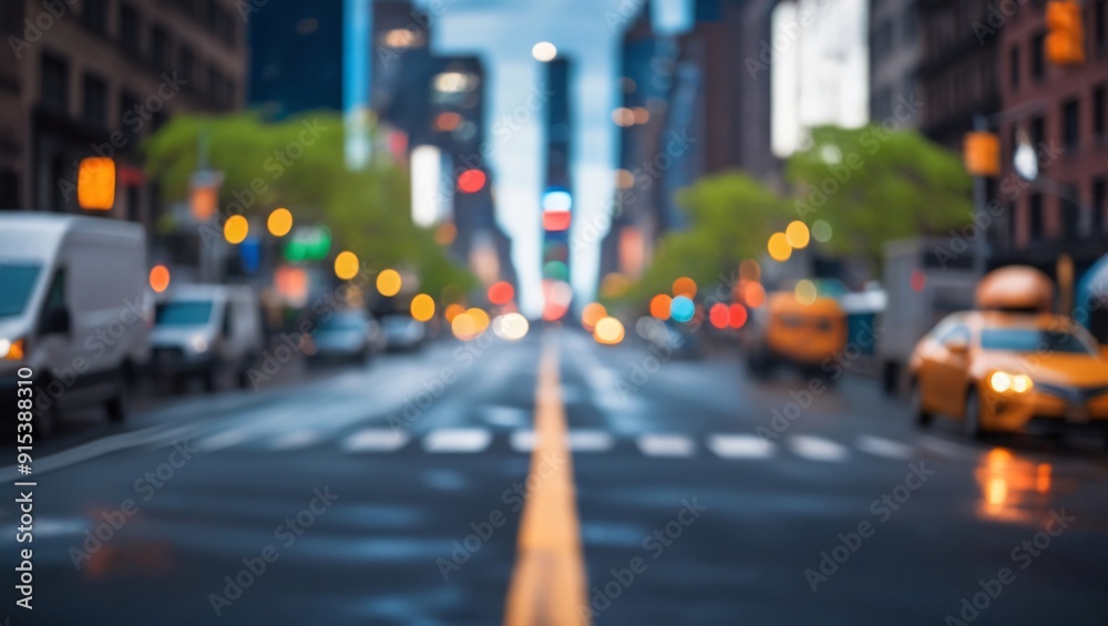 Blurred background of urban city road with blurry building, night street, night bokeh Blurred background of urban city road with blurry building, night street, night bokeh