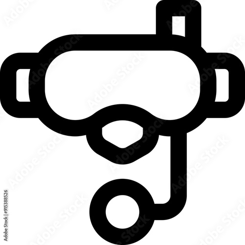 dive mask icon. vector line icon for your website, mobile, presentation, and logo design.