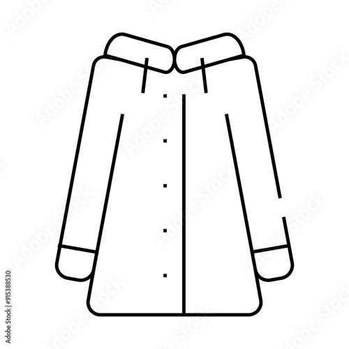 coat clothes waterproof line icon vector. coat clothes waterproof sign. isolated contour symbol black illustration photo