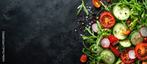 Vegetable salad tomato cucu...