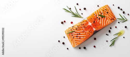 Slice of salmon with pepper...