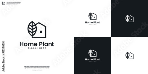 home nature logo design template