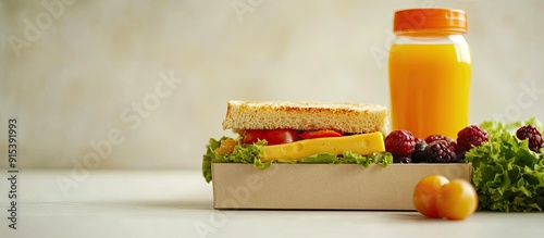 Box containing school lunch...