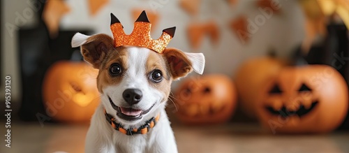 Adorable Jack Russell dog w...