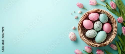 Basket filled with Easter e...