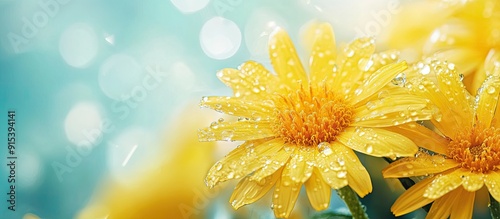 Blooming dandelion backdrop...