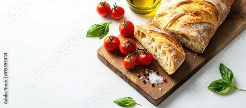 Freshly baked ciabatta brea...