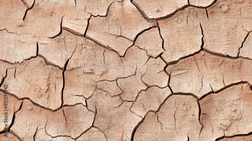 A close-up of an aged tree trunk displaying intricate cracks and a rich brown texture, ideal for natural and abstract designs SEAMLESS PATTERN