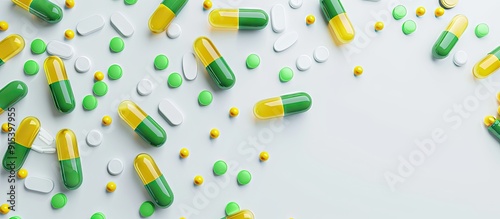 Green and yellow pills or c...