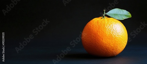 Orange set against a black ...