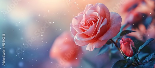 Lovely roses on a colorful ...