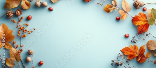 Autumn arrangement on a lig...