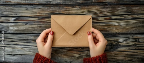A blank postcard and envelo...