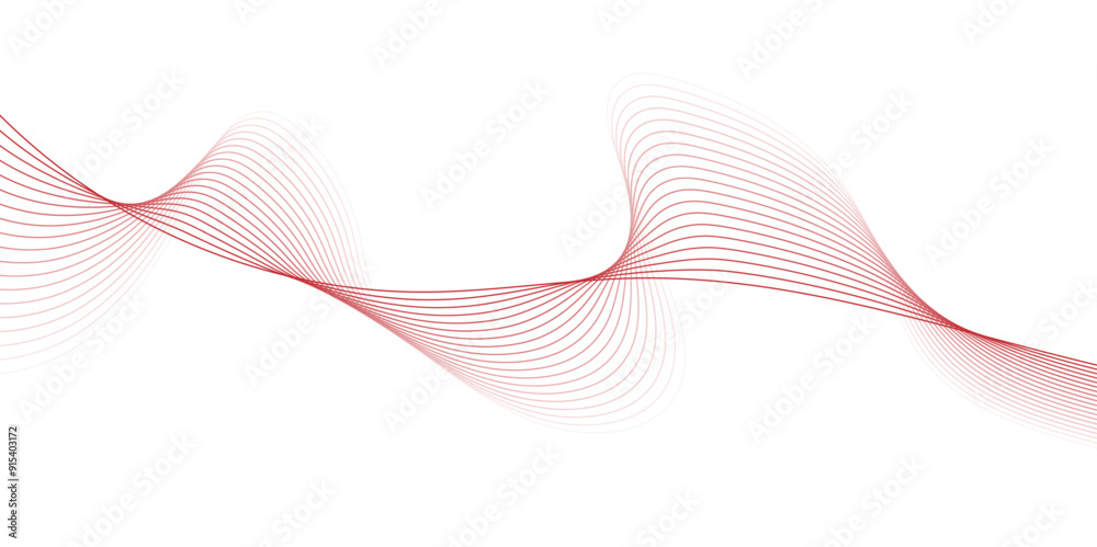 Fototapeta premium Curved wavy lines tech futuristic motion background. Abstract wave element for design. lines abstract futuristic tech background. Wave with lines created using blend tool. Curved wavy line, 