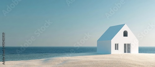 White house situated on a s...