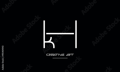 HK, KH, H, K abstract letters logo monogram