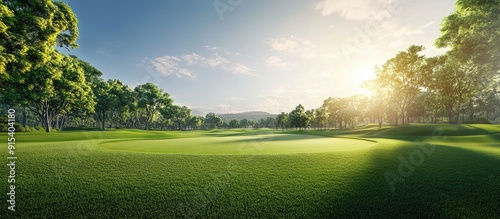 A golf course along with a ...