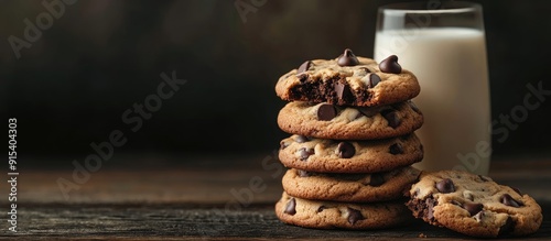 A stack of chocolate chip c...
