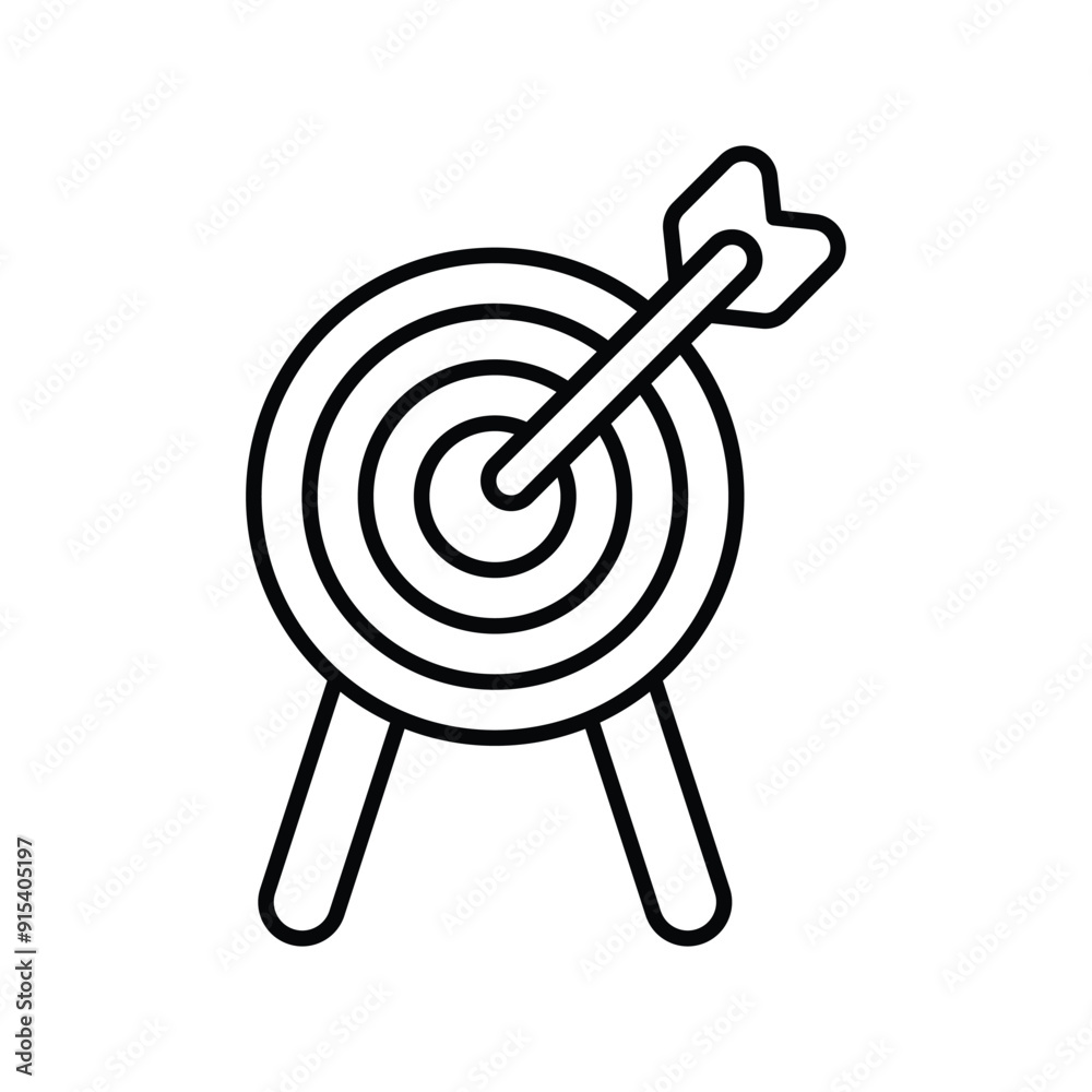 archery line icon with white background vector stock illustration archery line icon with white background vector stock illustration