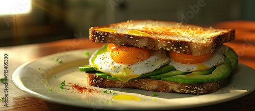 Avocado Sandwiches with scr...