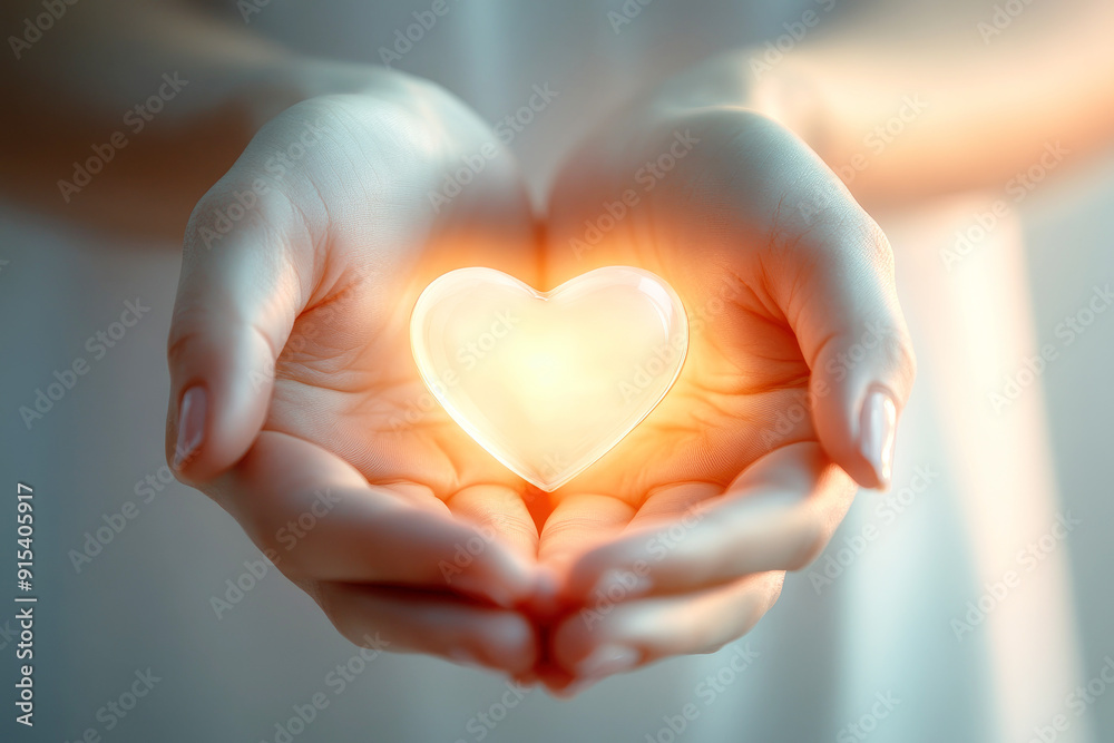 Within one's hands lies the essence of warmth and love, a symbol of compassion illuminating the darkness. Embrace its gentle glow with serenity and courage.