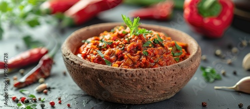 A bowl of spicy Georgian se...