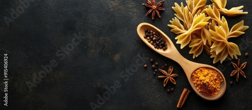 organic raw pasta and spice...