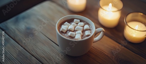 Hot chocolate with marshmal...