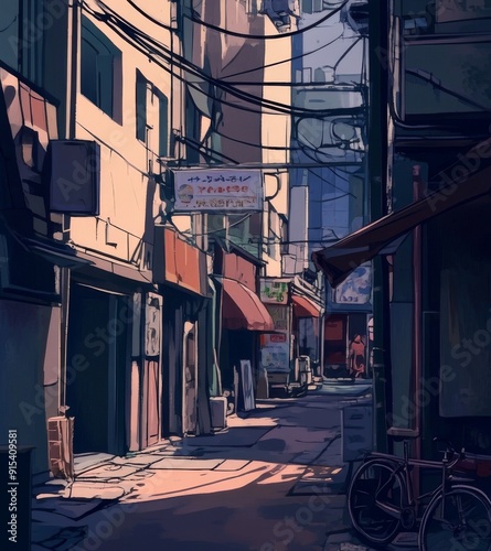 Urban Adventure: Animated Exploration of Hidden Alleys and Secret Spots in the City's Quaint Corners.