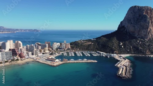An aerial view of Calpe in Spain