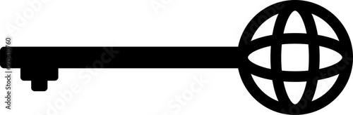 ancient key vector. object, symbol, vintage