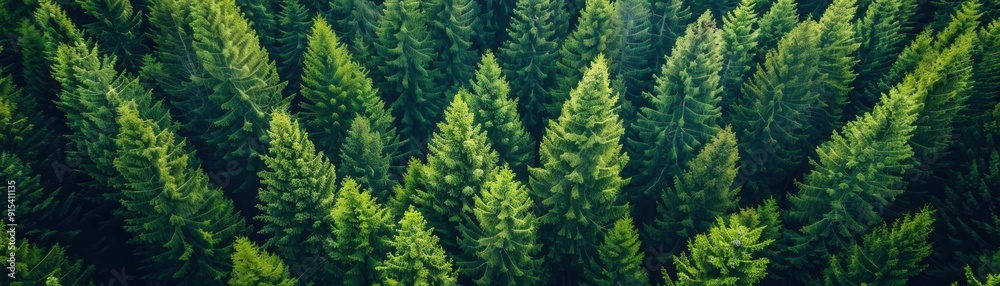 Aerial view of lush green forest with vibrant foliage. Aerial view of lush green forest with vibrant foliage.