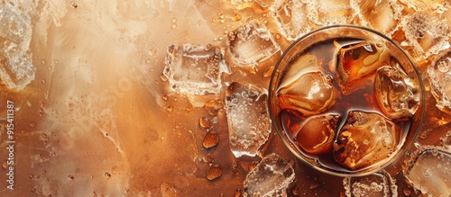 Iced coffee texture and ice...