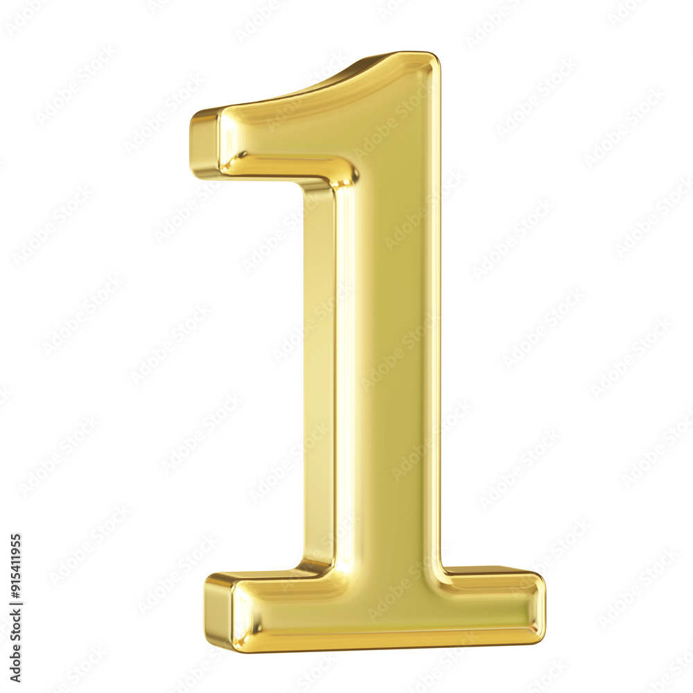 3D Golden Number 1 3D Golden Number 1