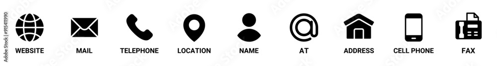 contact icon vector set. symbol, sign contact icon vector set. symbol, sign