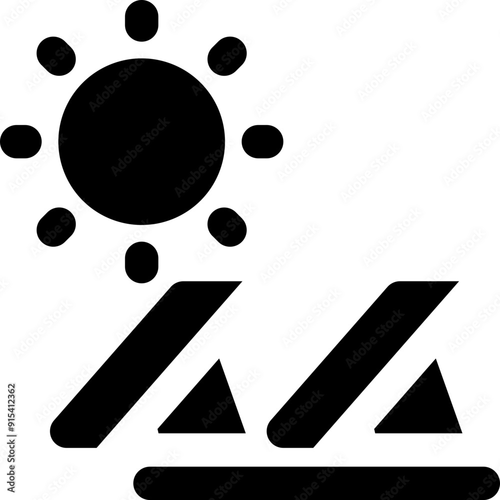 solar panel system icon. vector glyph icon for your website, mobile, presentation, and logo design. solar panel system icon. vector glyph icon for your website, mobile, presentation, and logo design.