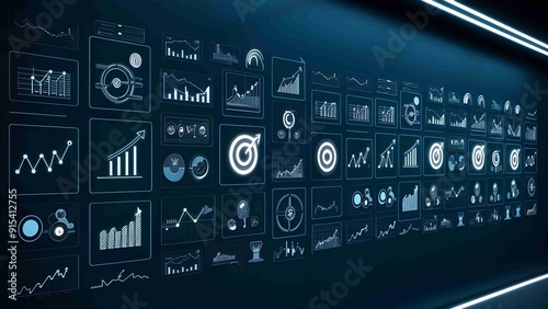 Digital Data analysis display, settings analysis, chat analysis future digital.