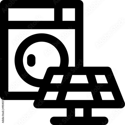 washing machine icon. vector line icon for your website, mobile, presentation, and logo design.