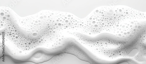 White foam background. with...
