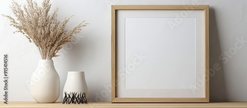 An empty photo frame and a ...