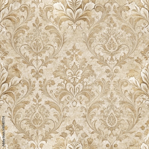 grunge floral vintage wallpaper in seamless pattern