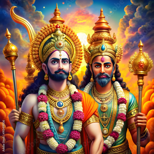 lord rama and ravana in dussehra navratri festival