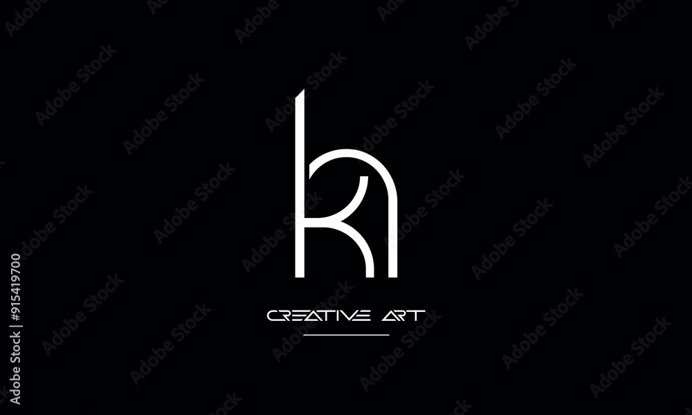 HK, KH, H, K abstract letters logo monogram HK, KH, H, K abstract letters logo monogram
