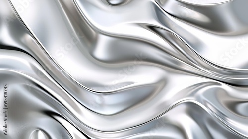 Silver foil texture background. Vector illustration with a shiny, metallic steel gradient, ideal for chrome borders, silver frames, ribbons, or label designs.