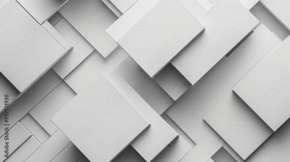 Black and White Geometric Background, Generative AI Illustration Black and White Geometric Background, Generative AI Illustration